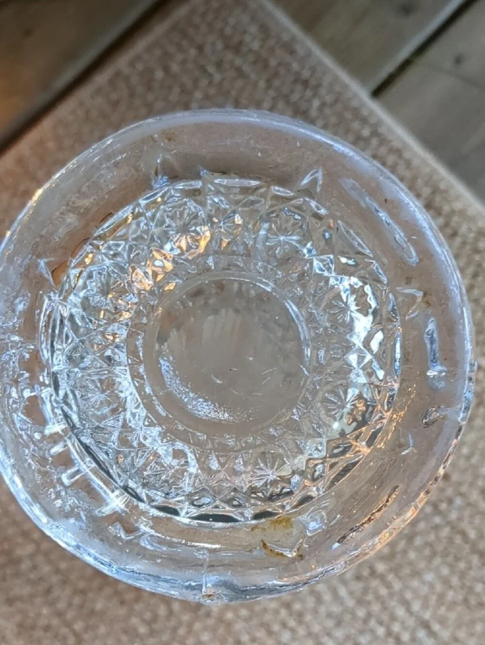 Antique Clear Swung Glass Vase 16